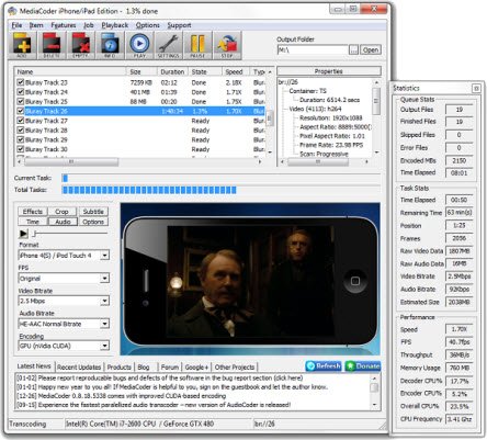 MediaCoder 0.8.47.5872 - Change The Codec For Audio And Video Files Crack